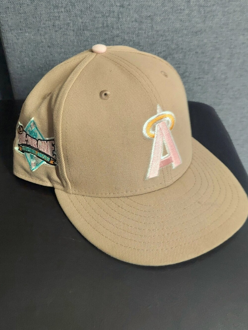 California Angels All Star Game 1989 Sandstorm Fitted Beige Baseball Hat 7 3/8